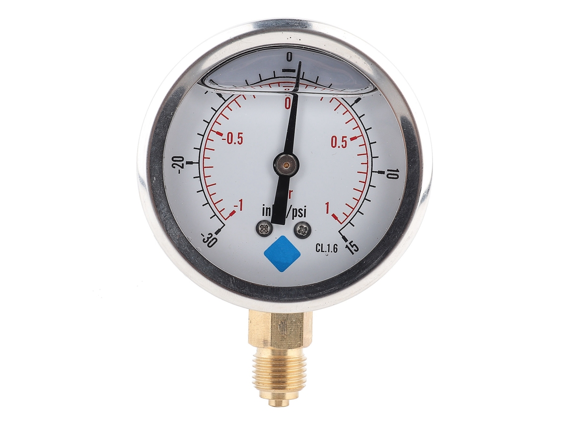Manómetro De Vacío Radial Y60 Con Aceite, Rosca 1/4 Bsp Tspggz6041bar Para La Industria Química.