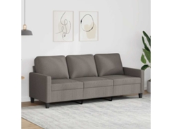 Sofá De 3 Plazas | Sofá De Salón | Sofá De Descanso De Tela Gris Taupe 180 Cm