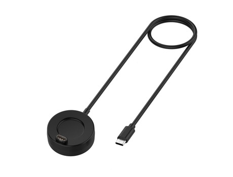 Cargador de reloj con interfaz Garmin Fenix 5 Plus Type-C/USB-C con función de datos (negro)