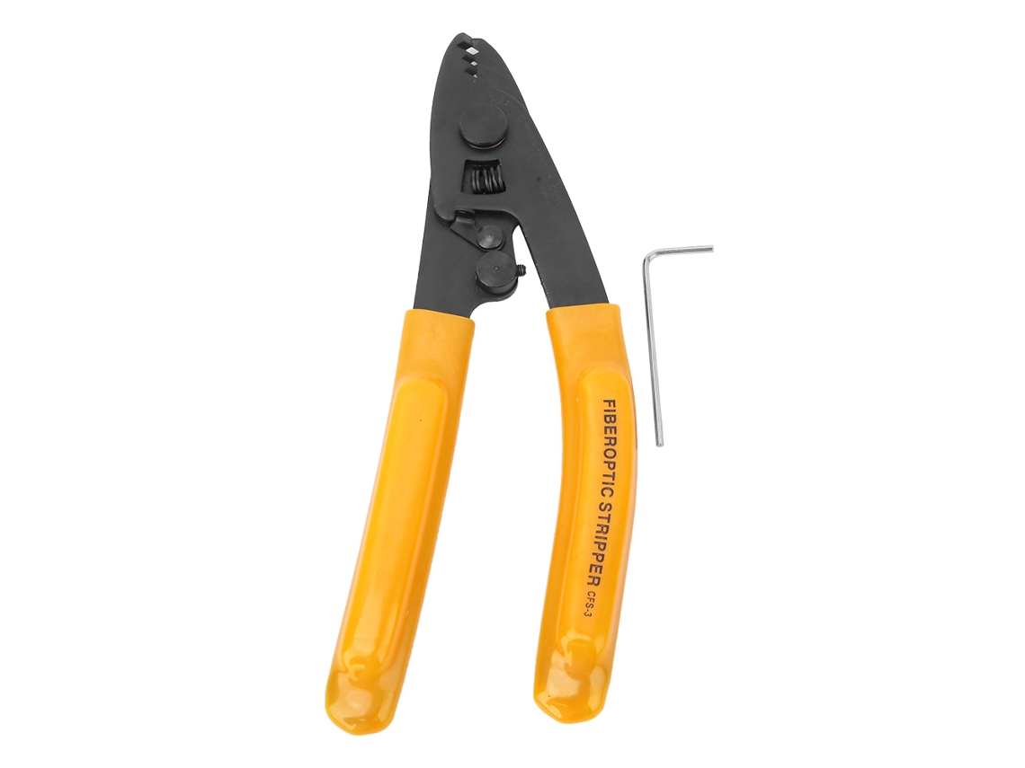 Alicates pelacables de fibra óptica con 3 orificios y llave hexagonal, herramienta eléctrica ergonómica
