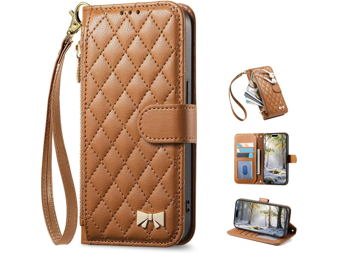 Funda Tipo Cartera Con Cremallera Para Teléfono Móvil Honor Magic7 Pro Con...