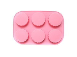 Moldes Para Tartas, Moldes De Silicona Con 6 Agujeros, Forma De Jabón, Lunar.