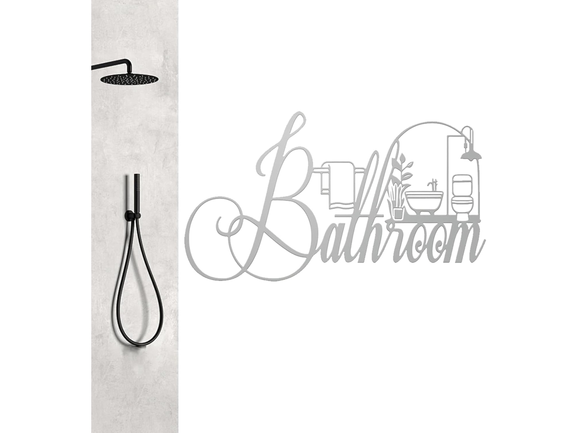 Letreros Divertidos Para El Baño: Letrero De Metal Para Pared Con Texto, Decoración Para El Hogar.