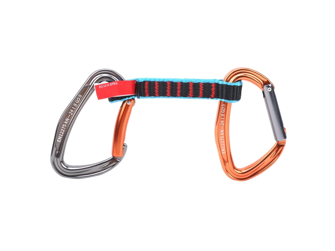 Amarração Rápida De Escalada Ao Ar Livre Com Correia Plana De Nylon E Carabina Resistente 22kn