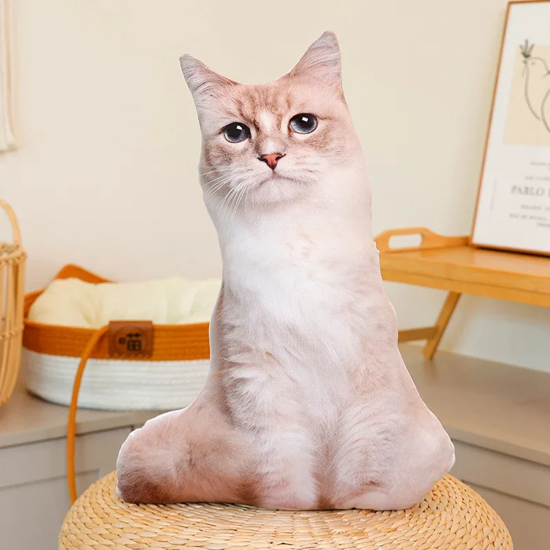 (estilo 1 48cm) Peluche De Gato 3d Realista Con Relleno Suave