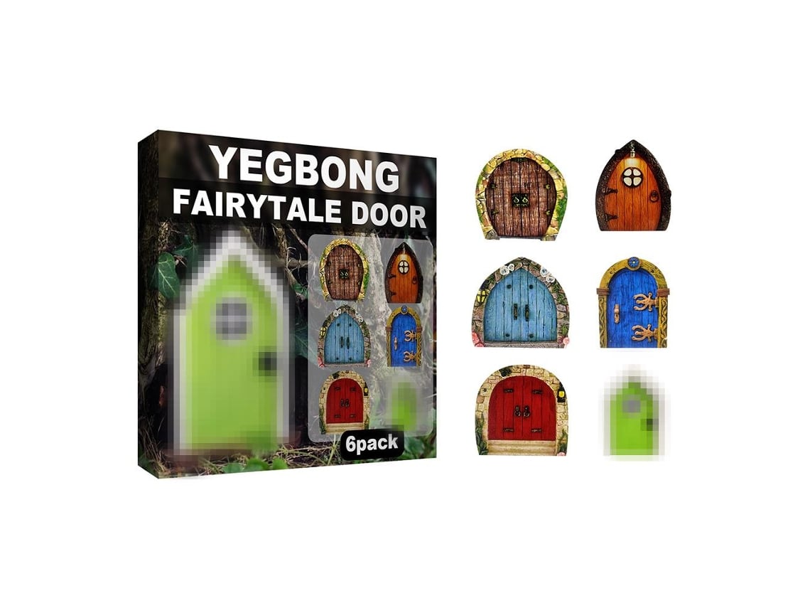 Ats-set De 6 Puertas De Hadas Miniaturas Kit De Manualidades Para Jardín Decoración Infantil Regalo