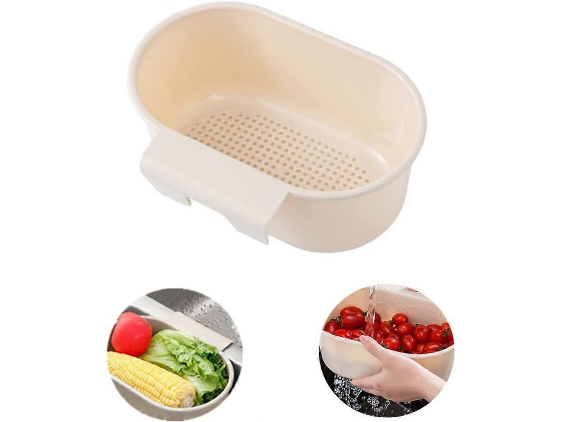 Rebe-3 Canastillos De Drenaje Para Fregadero De Cocina, Material Pp De Grado Alimentario, Para Lavar Frutas Y Verduras Azul