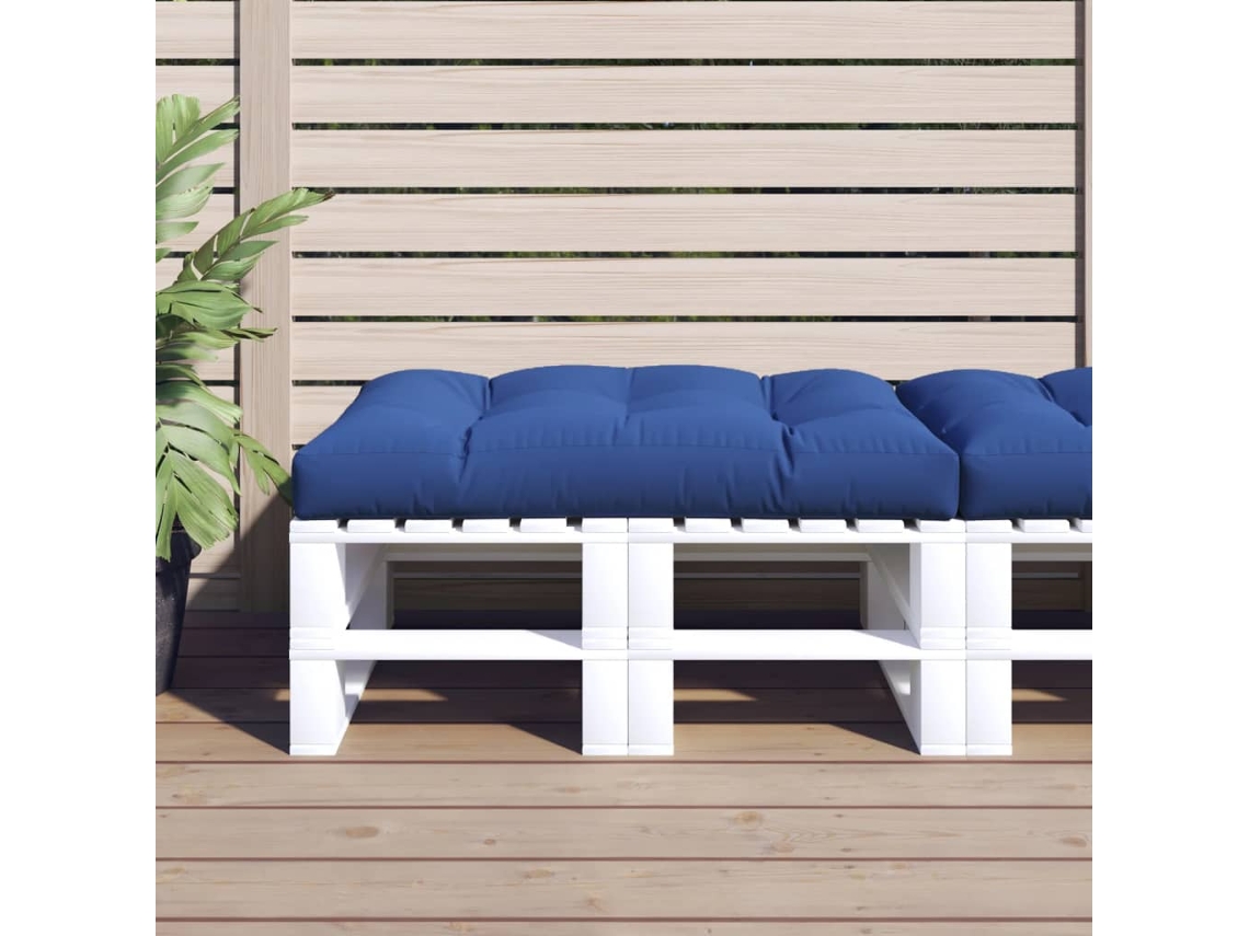Cojín de sofá de palé de 120 x 80 x 12 cm, tela azul rey, Dkd Home Decor