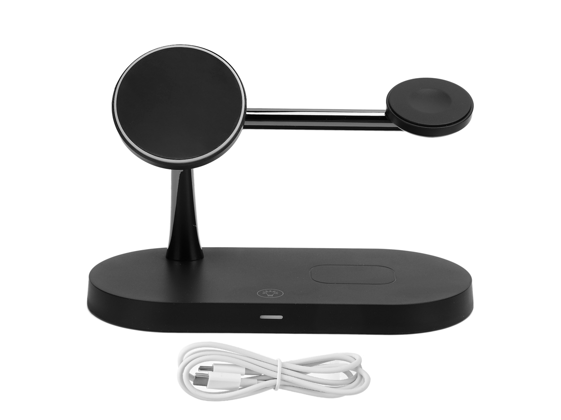 Base De Carga Inalámbrica Para Iphone 12/auriculares/reloj Soporte De Cargador Rápido Magnético