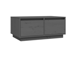 Mesa de centro gris MAISON EXCLUSIVE en madera maciza de pino (80x50x35 cm)