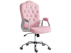 Sillón de oficina reclinable, terciopelo, 120 kg, rosa