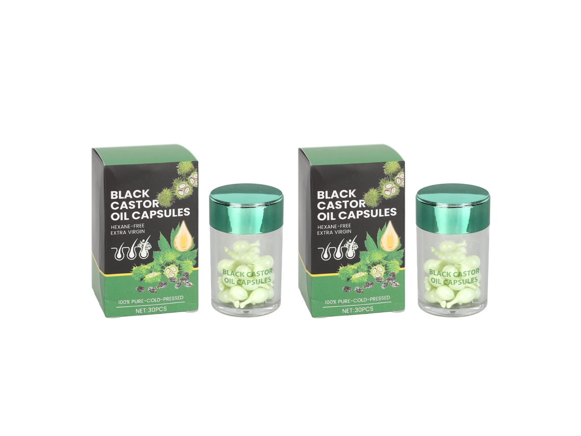 2026-60 Cápsulas De Aceite De Ricino Para Crecimiento Capilar Prevenir Pérdida Reparar Raíces Fortalecer Cabello