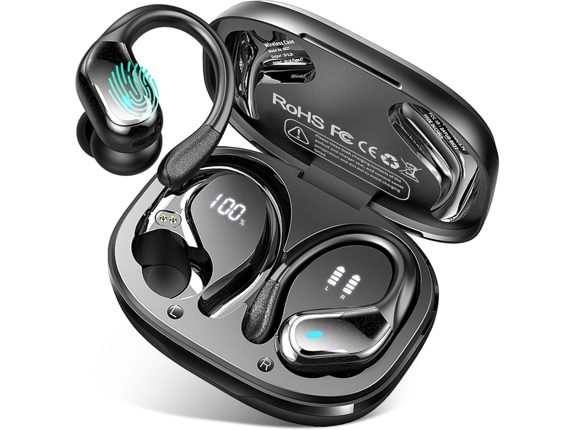 Auriculares Deportivos Bluetooth 5.4 75h Ipx8 Cancelación Ruido Enc 4 Micrófonos Usb-c