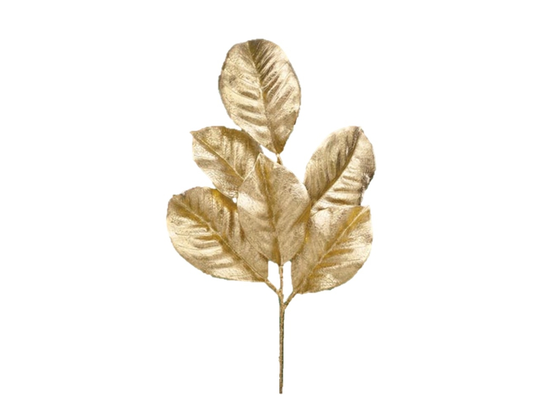 Rama de flor de magnolia Albi 48 cm dorada