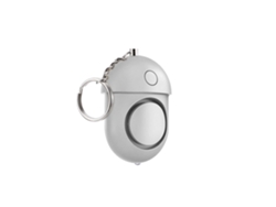 Alarma Personal De Autodefensa 130db Con Linterna Led Llavero Para Mujeres Niños Mayores Exploradores Plata