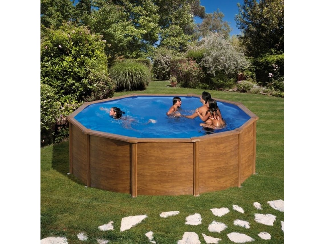Piscina de Acero GRE Imitacion Madera (300x120 cm)