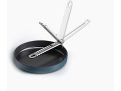 Sartén antiadherente Joseph Joseph Space de 24 cm con mango plegable. Apta para inducción y horno hasta 232 °C. Cocina saludable.