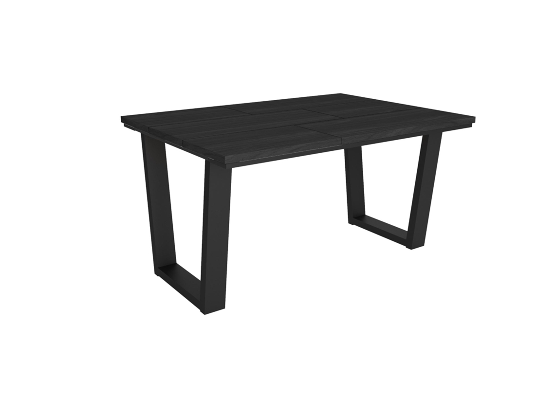 Mesa Comedor, 140x90x74cm, Para 6 Comensales, Muebles Comedor, Negro