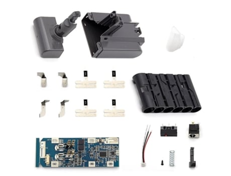 Acessórios de Aspirador Caja de plástico de batería de iones + kit de placa de circuito de protección de carga de PCB de polvo V6 21,6 V