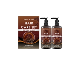 Kit de cuidado capilar y corporal con aroma a café y whisky