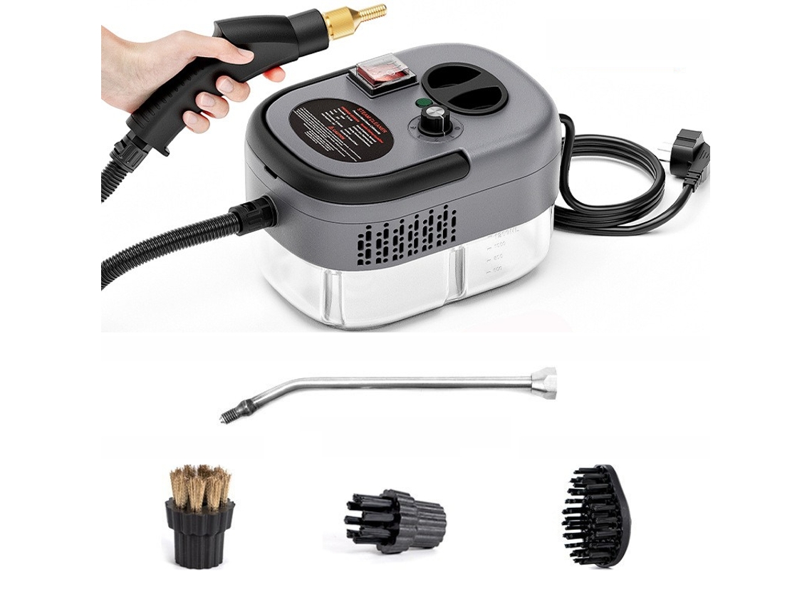 Limpiador A Vapor De Alta Temperatura Y Alta Presión De 2500 W, 6 Modos Ajustables Para Limpieza De Cocina Y Automóvil, Gris Gertiz