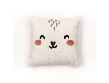 Cojín con relleno infantil diseño animals, tejido tufted de algodón. M/Conejo 40x40cm MEVAK LIVING