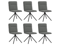 Maison Exclusive - Sillas De Comedor 6 Unidades Tela Gris Oscuro