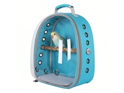 Transportín para loros Digitallab, totalmente ventilado, diseñado para viajar (azul claro)