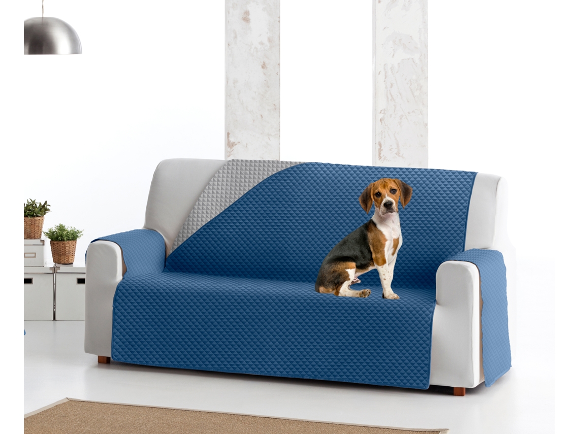 Funda tejido acolchado Reversible para Sillón Elena (55 cm - Azul / gris)