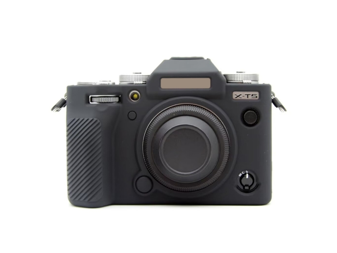 Funda protectora de silicona suave para Fujifilm X T5 negra Zruxe