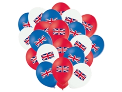 Juego De Globos Con El Logo De La Union Jack, En Rojo, Azul Y Blanco, Para La Decoración De Fiestas De Cumpleaños.
