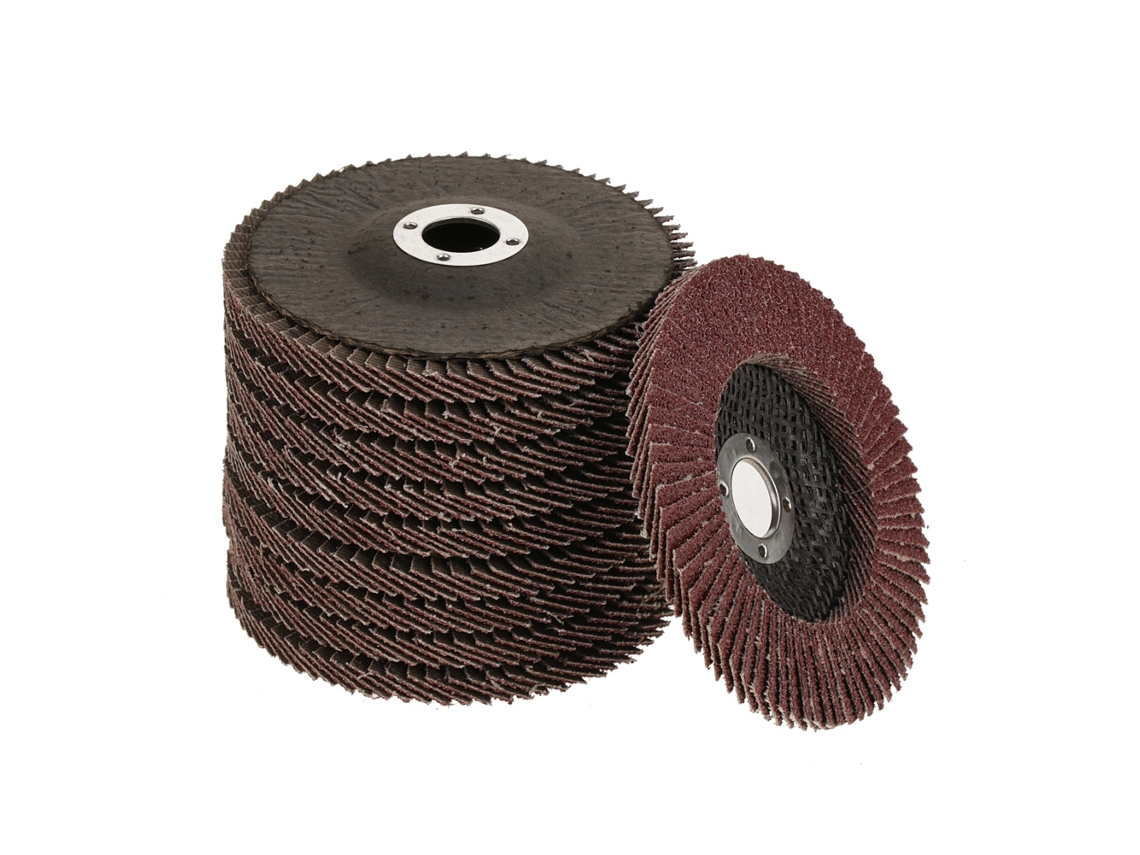 10 Peças Disco De Lixa Abrasivo Grit 60 Roda De Esmerilhamento Polimento 100*6*16mm Flap Disc