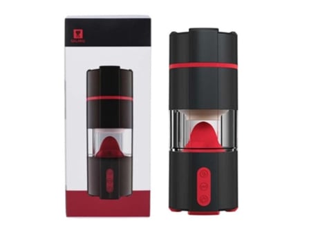 Masturbador de Lengua Automático 8 5 Pulgadas Negro BISBISOUS