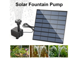 Bomba de agua solar de 1,4 W para fuente exterior, bomba de fuente solar con 6 boquillas Siurn