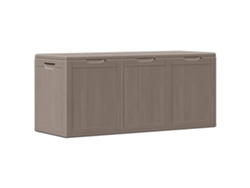 Maison Exclusive - Caja De Almacenaje Para Jardín 270 L Pp Aspecto Madera Marrón