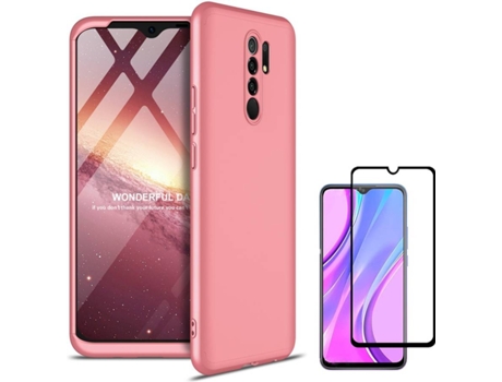 Funda y Protector Xiaomi Redmi 9 Slim Armor 360º Rosa
