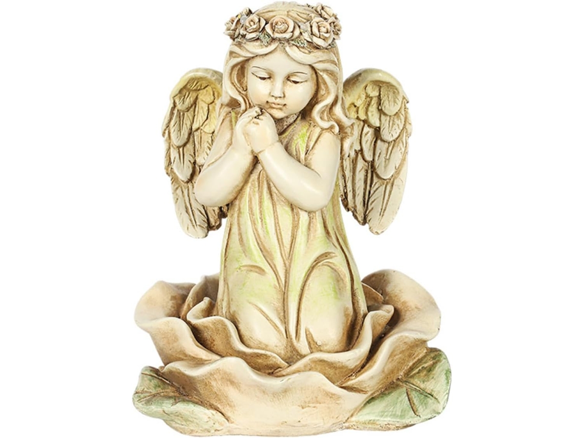 Ángel Led Decorativo En Resina, Estatua De Hada De Las Flores Para