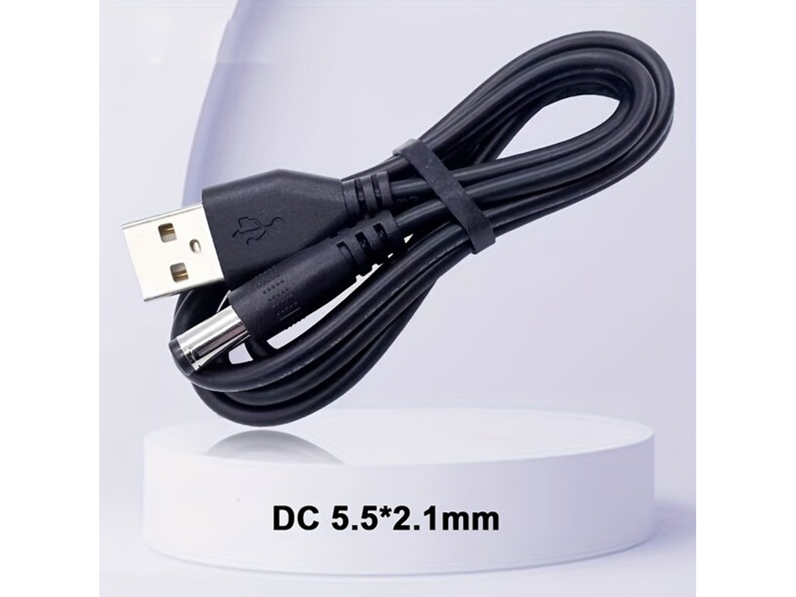 Cable de alimentación flexible USB a CC, 1 m. Tadvyyvayotoy