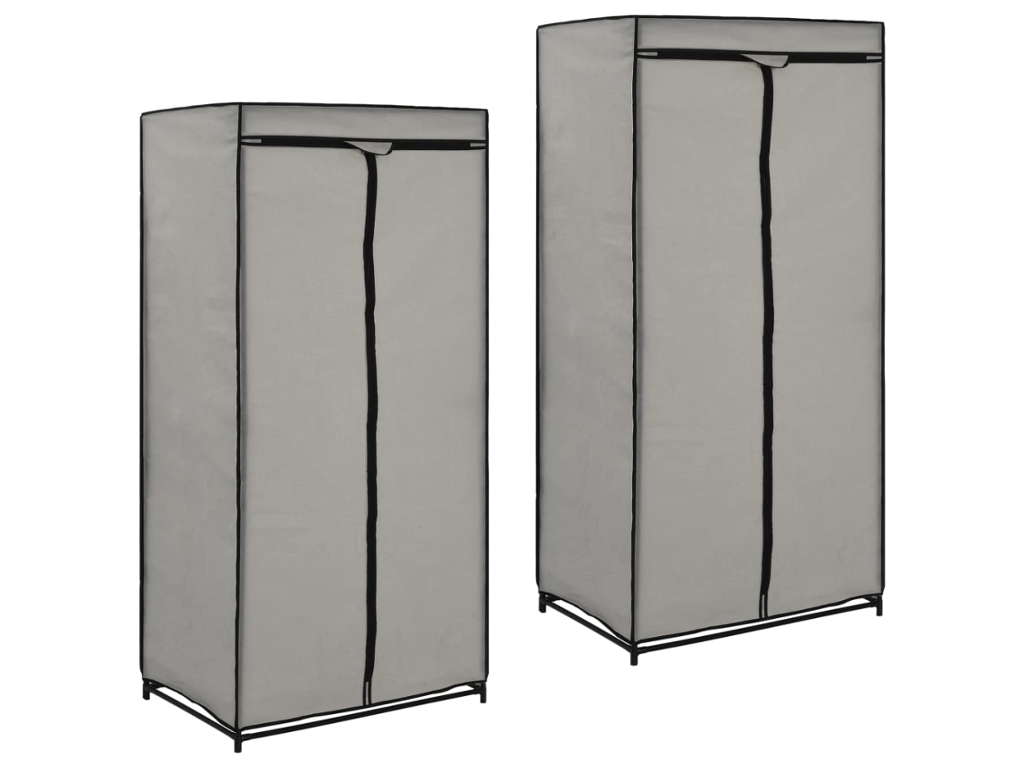 Armario 2 piezas 75x50x160 cm Gris DKD HOME DECOR