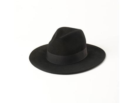 Gorro con cinta de lana 57 cm Negro