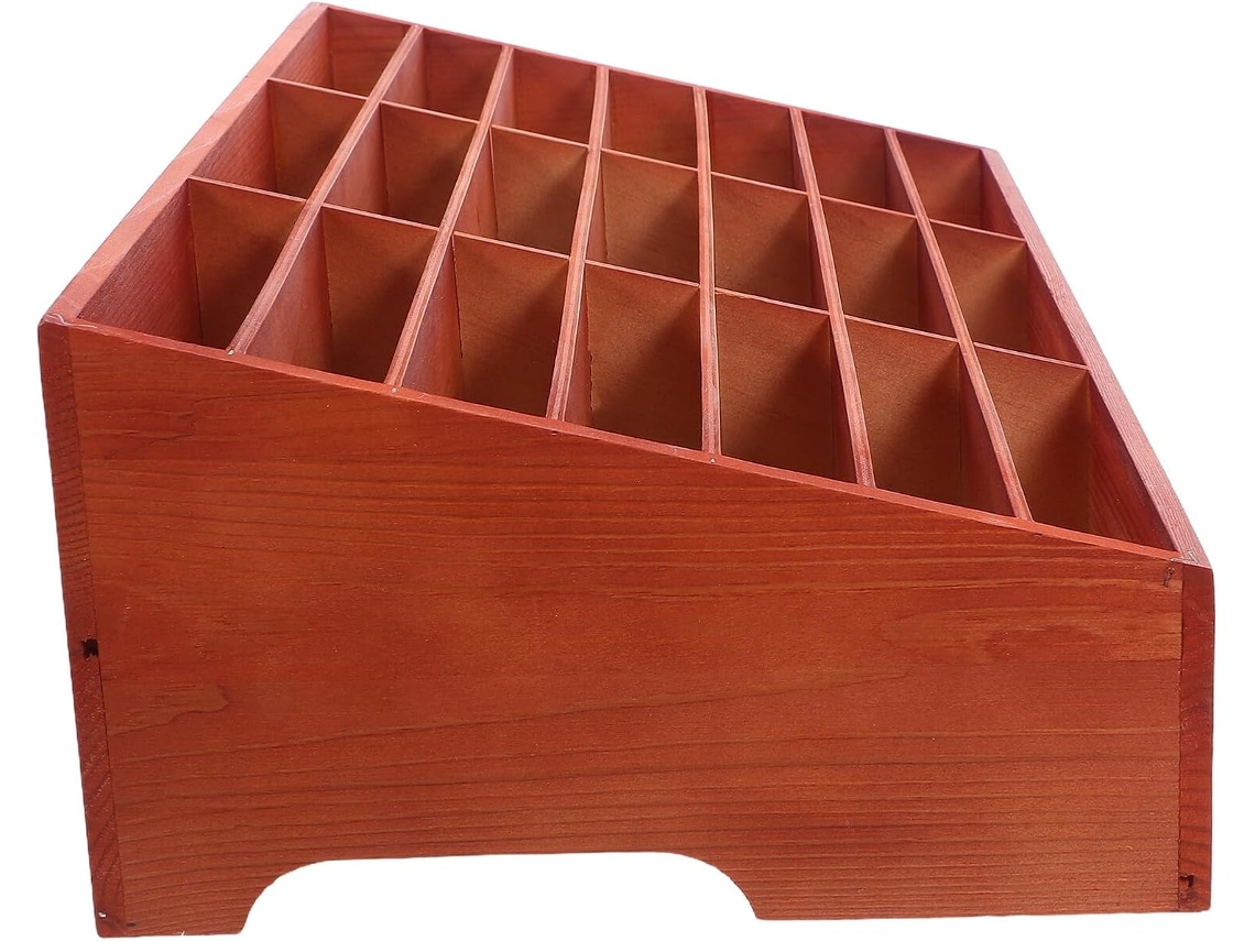 Caja De Almacenamiento De Madera Para Teléfonos, Organizador De Escritorio