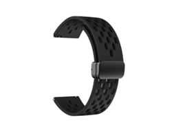 Pulsera Magnética de Silicona Transpirable para Samsung Gear S3 Frontier Negra GIFT4ME