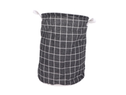 Cesto De Ropa Lavable Y Plegable De Gran Capacidad, Color Negro A Cuadros, Ideal Para El Hogar Y Salones De Belleza.