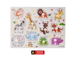 Digitallab AHC5 Juego de rompecabezas de 10 animales en la sabana (edad mínima 3 años)