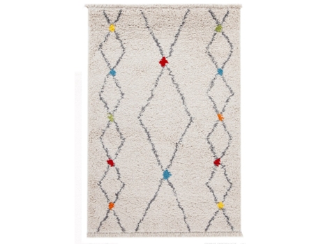 Alfombra Peluda de Estilo Bereber Pashtun NOVATREND (160x230 cm)