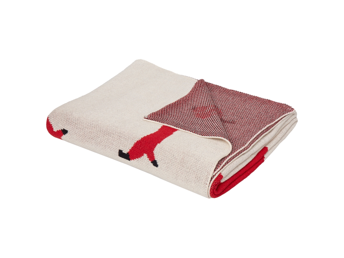 Manta BELIANI Reerh de Algodón Crema 130X170X0.5