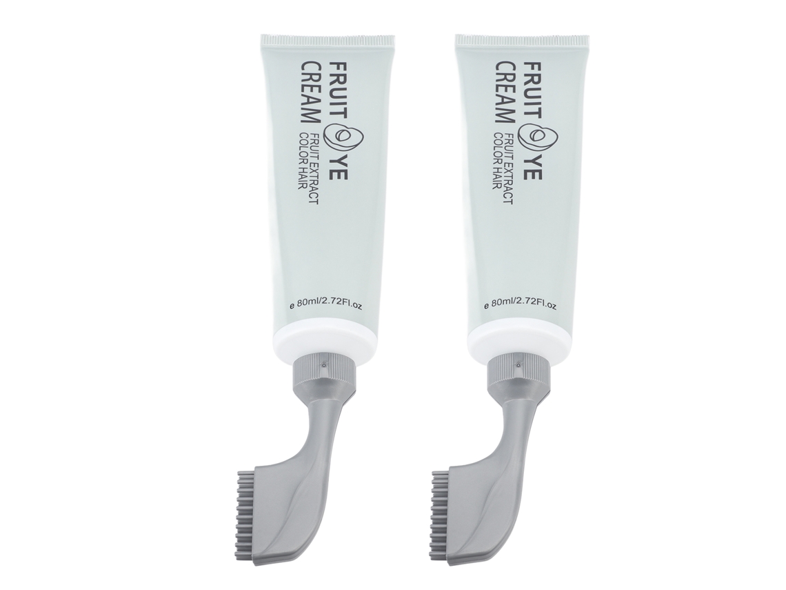 Vlrla-2 Unidades Plant Fruit Black Cabelo Dye Cream Para Gray Cabelo 80ml