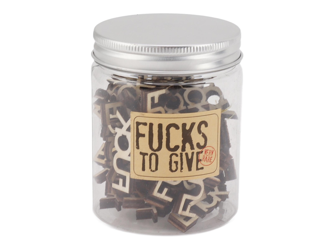 50 Letras De Madera "fucks To Give" (que Te Jodan) - Regalo Divertido Con Tarro Para Cumpleaños Y Navidad