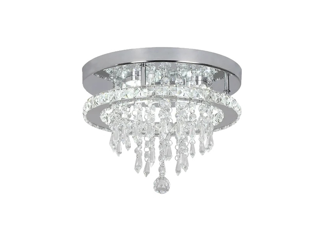 Lámpara de araña LED de diseño moderno con detalles de cristal, 30 luces, regulable OEM
