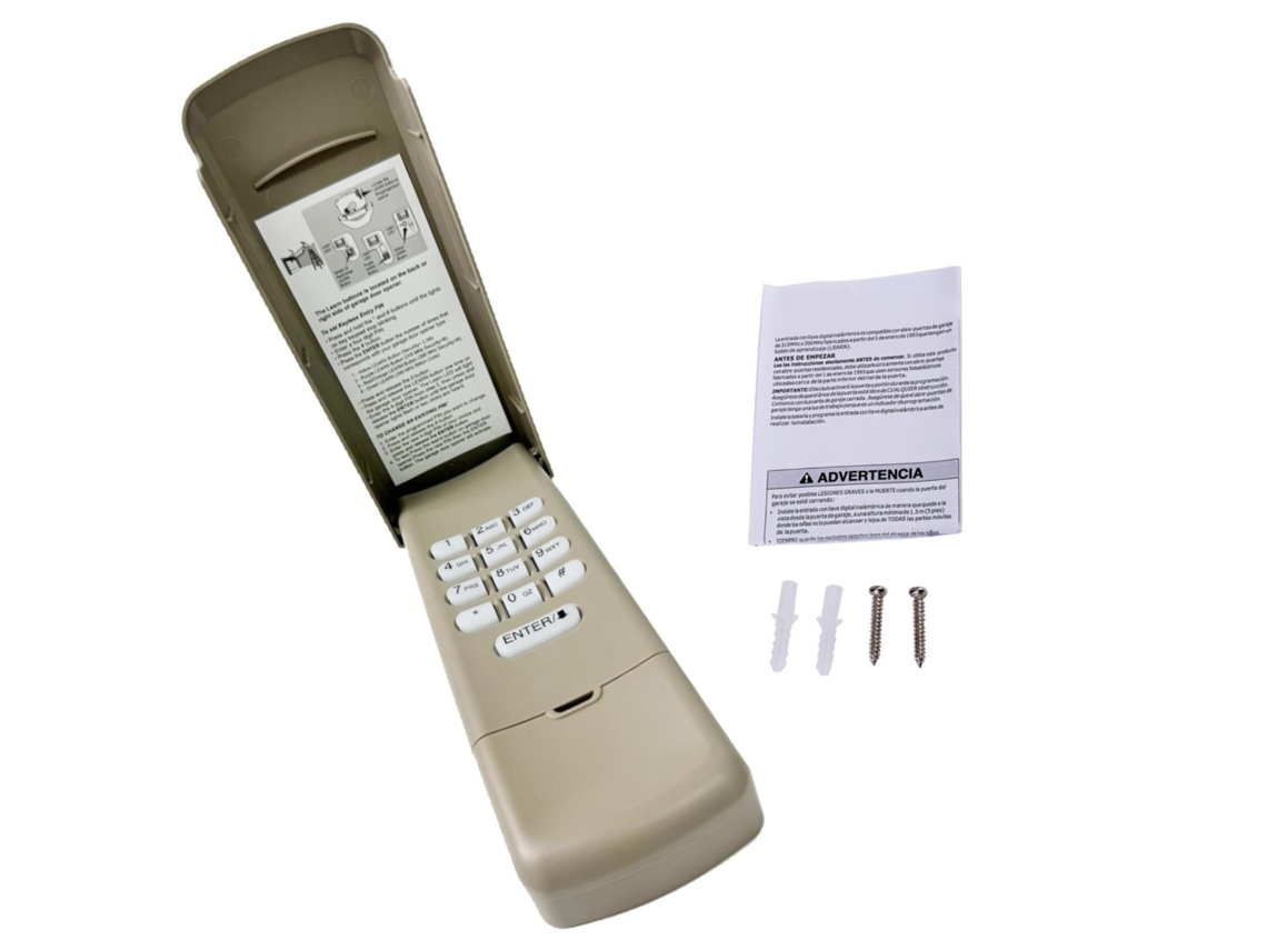 Teclado Inalámbrico Para Abrepuertas De Garaje Chamberlain 740cb 750cb 756cb 850cb 853cb - Entrada Segura Sin Llave